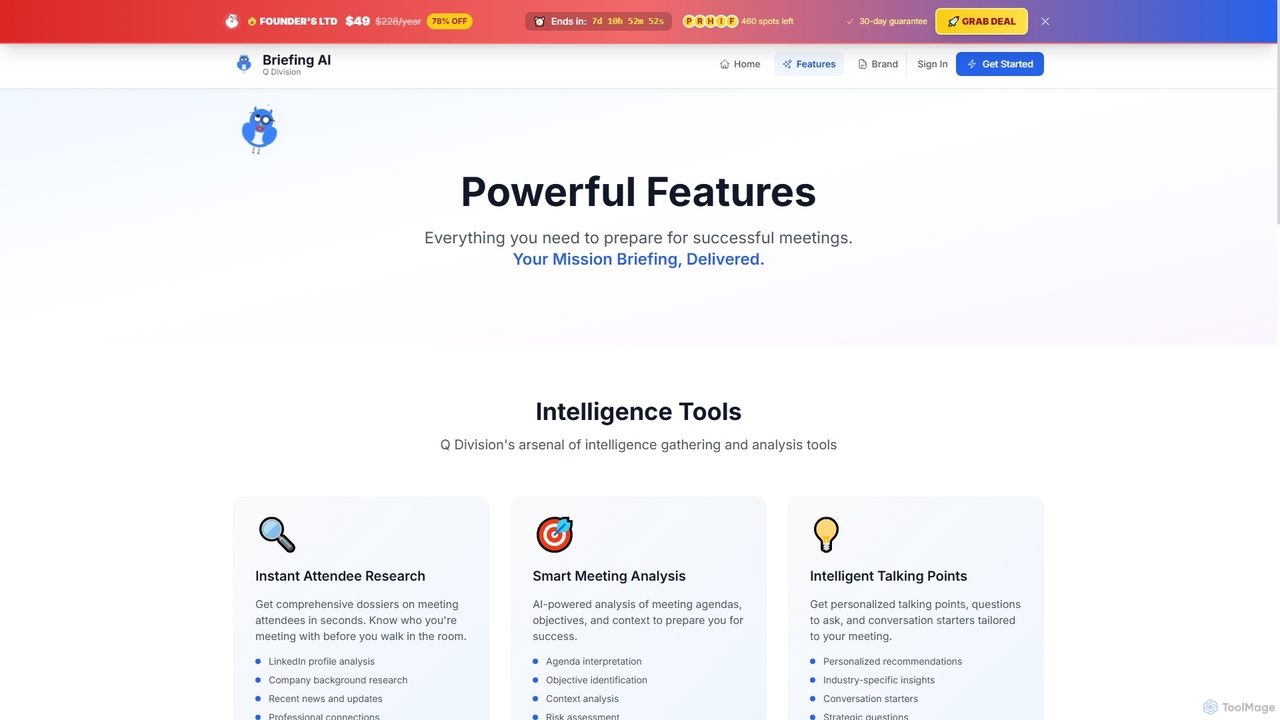 Features | Briefing AI - Your Mission Briefing, Delivered for Briefing AI