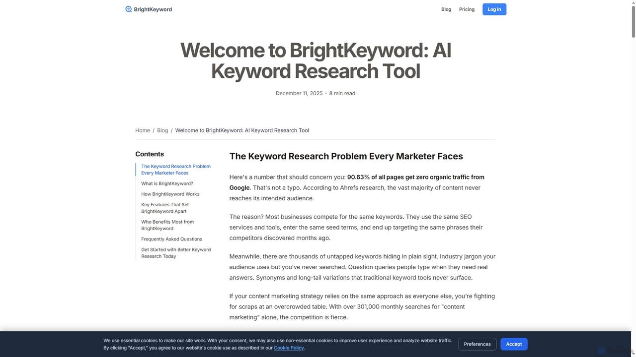 Welcome to BrightKeyword: AI Keyword Research Tool - BrightKeyword for BrightKeyword