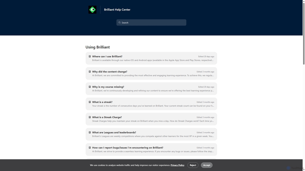 Brilliant Help Center for Brilliant
