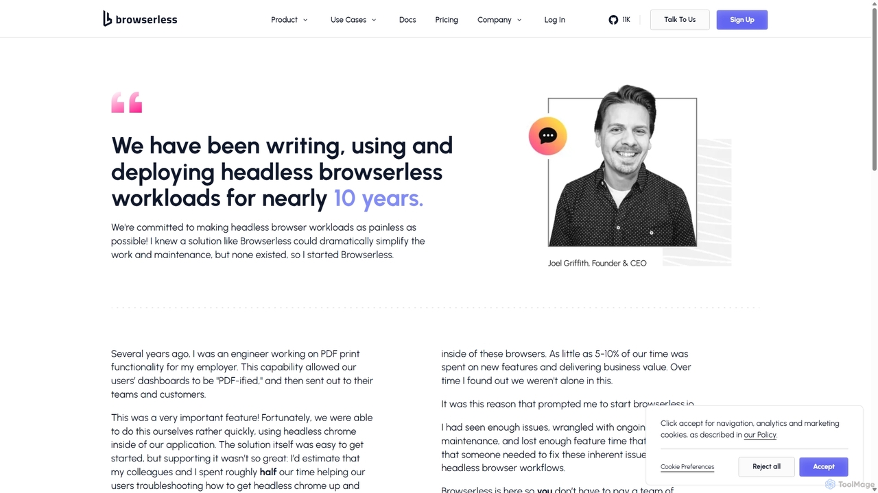 About Us – Browserless for Browserless
