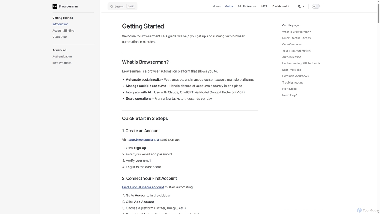 Getting Started | Browserman for Browserman