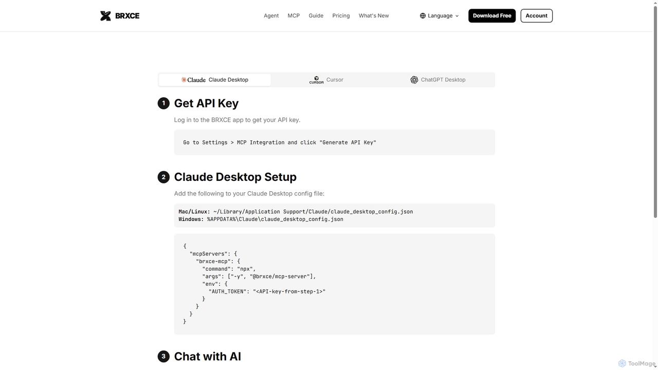 MCP Integration - BRXCE for BRXCE