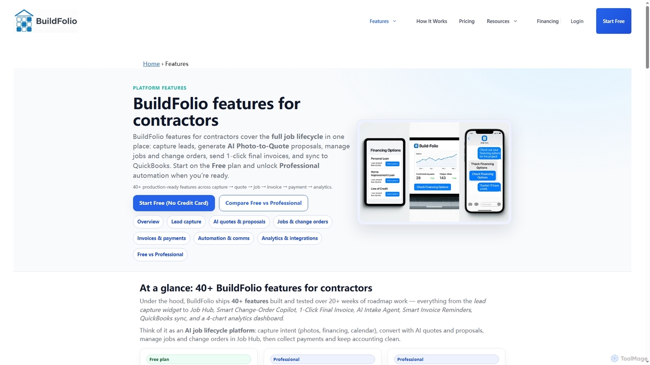 BuildFolio Features for Contractors — 40+ Powerful AI Tools to Run Your Jobs for BuildFolio