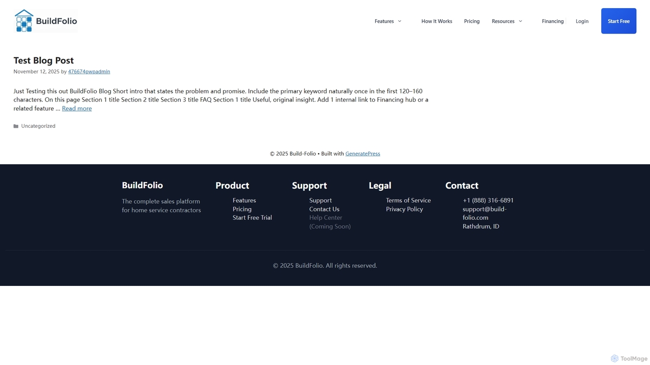 Blog - Build-Folio for BuildFolio