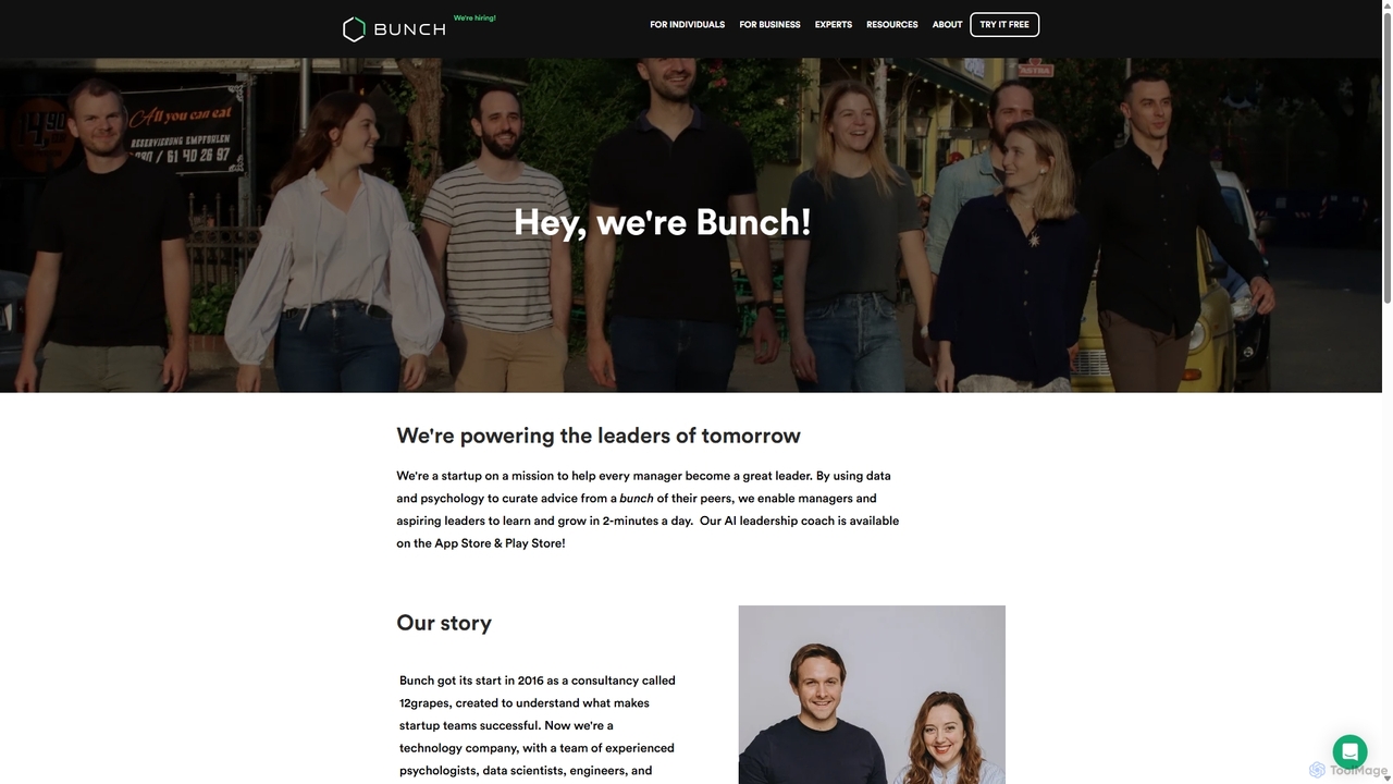 About Bunch - Meet the team for Bunch