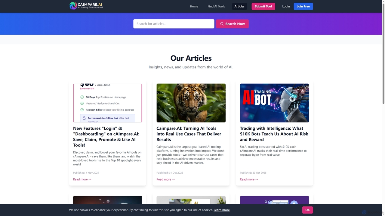 cAImpare - helps you choose the best AI tools for cAImpare