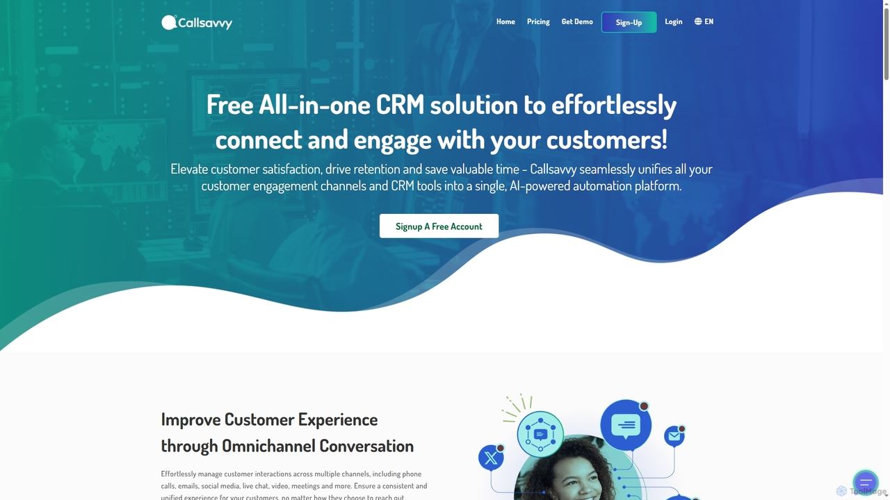 Free CRM for Startups - Simplify customer engagement with a unified CRM solution for small business! for Callsavvy