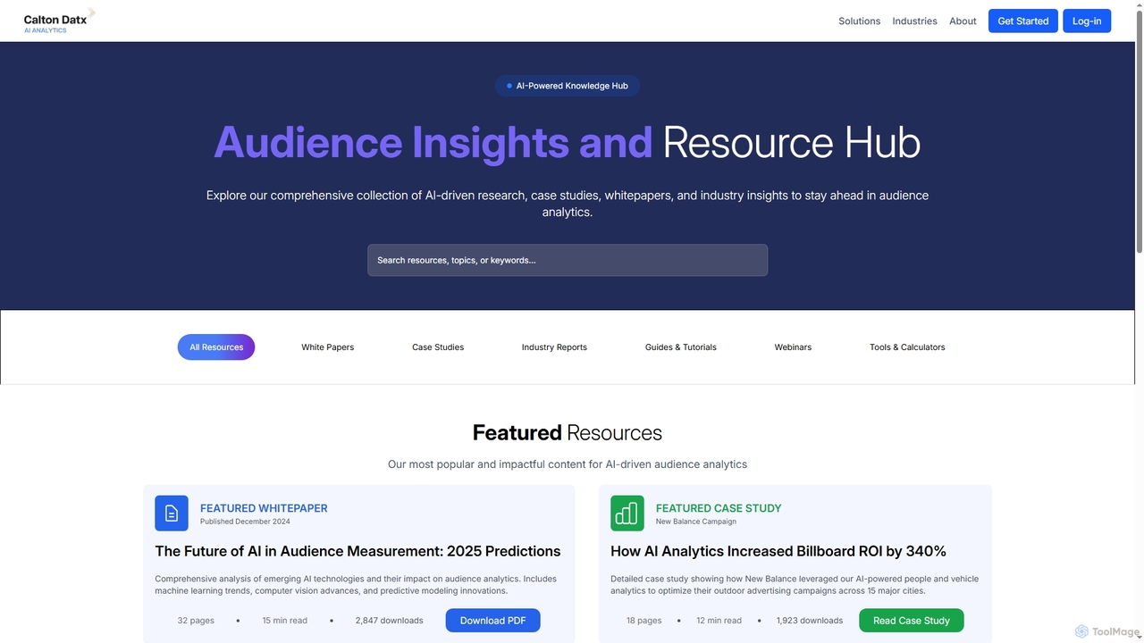 Audience Insights and Resource Hub | Calton Datx for Calton Datx