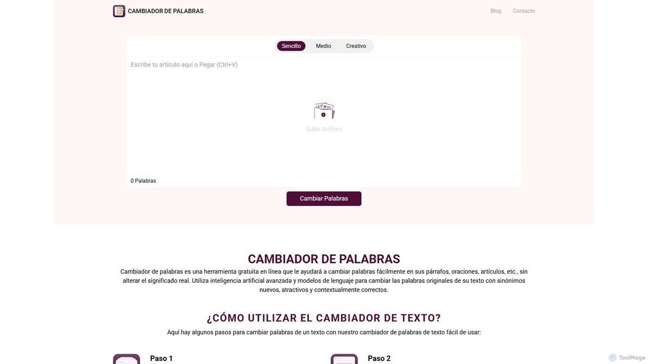 Cambiador De Palabras