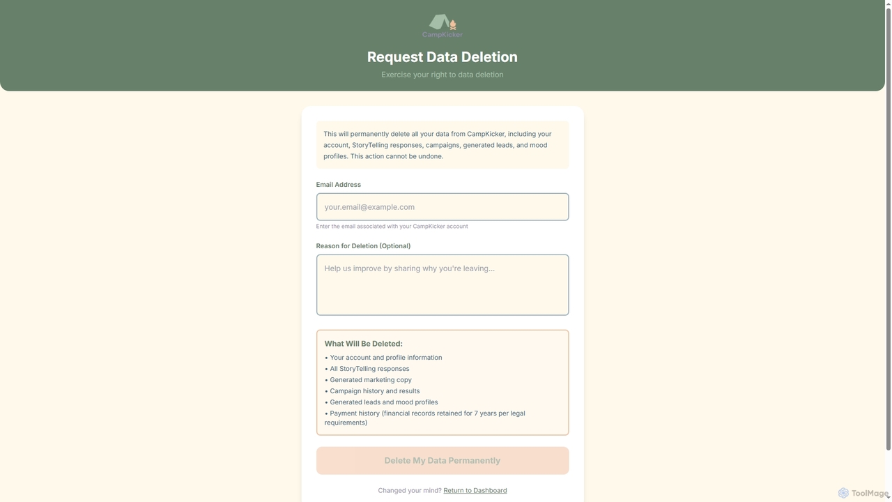 CampKicker - Launch Your Campaign in Minutes for Campkicker