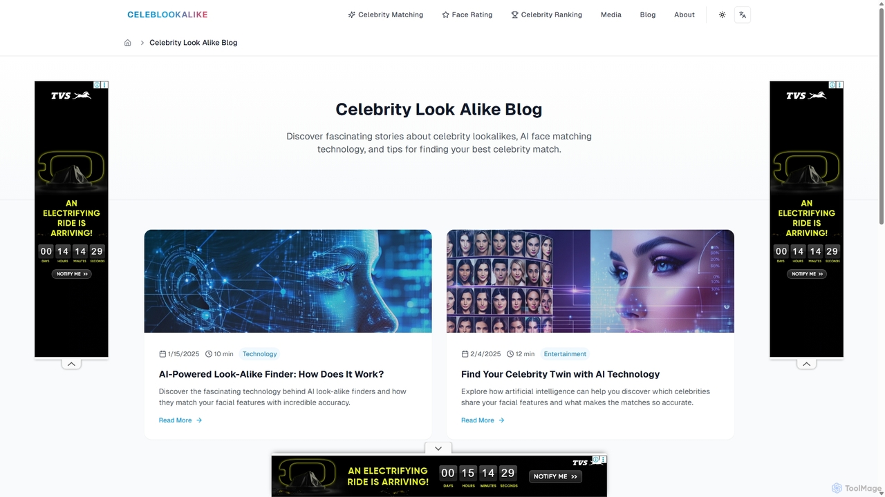 Celebrity Look Alike Blog - AI Face Matching Insights for Celeblookalike