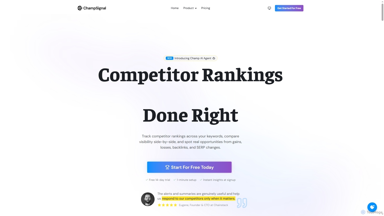 Competitor Rankings | ChampSignal for ChampSignal