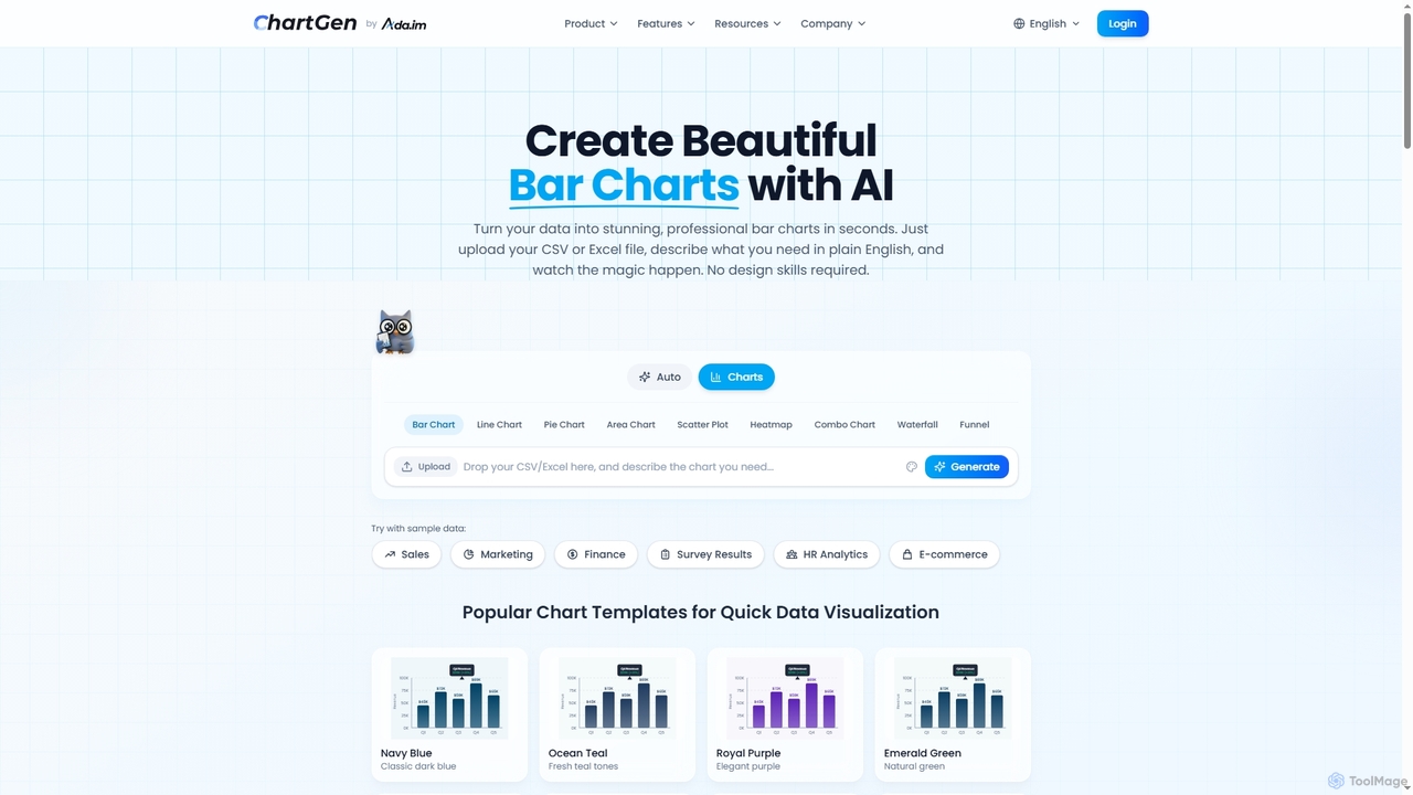 Free AI Bar Chart Generator | Create Bar Graphs Online Instantly | ChartGen for ChartGen
