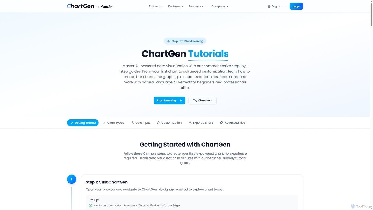 ChartGen Tutorials | Step-by-Step AI Chart Creation Guides & Video Lessons | Free Learning for ChartGen
