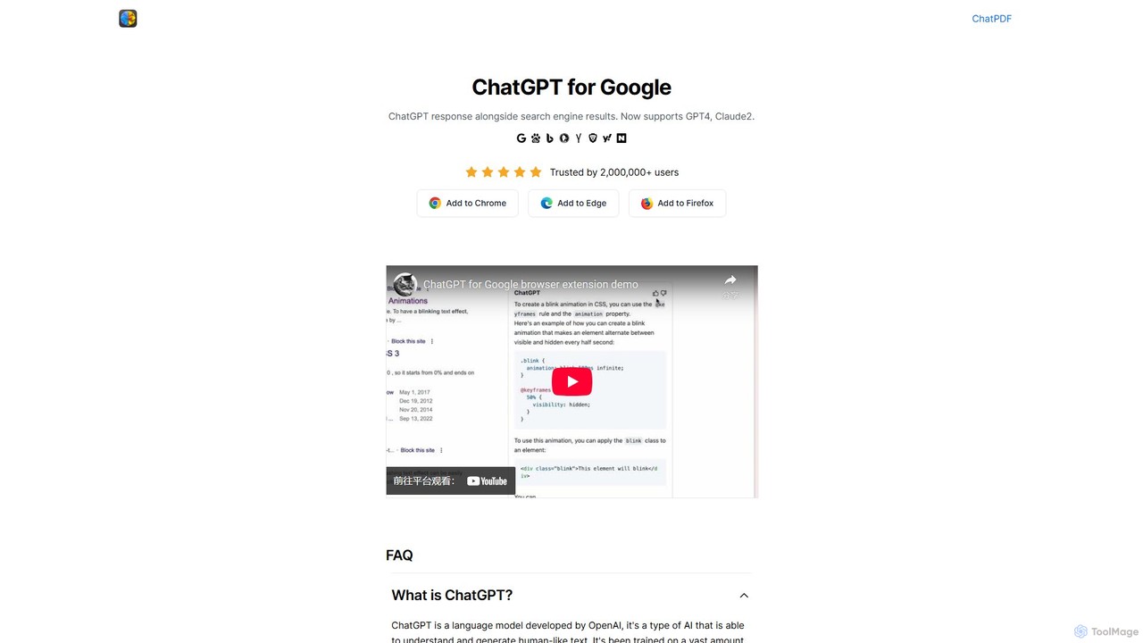 ChatGPT for Google