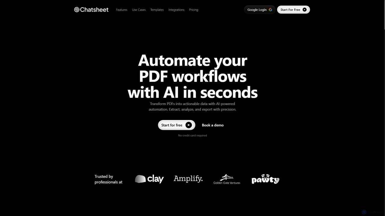 Free AI PDF Processor & Data Extraction Tool | Chatsheet for Chatsheet