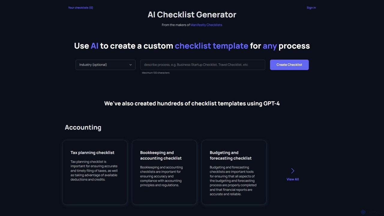 ChecklistGenerator