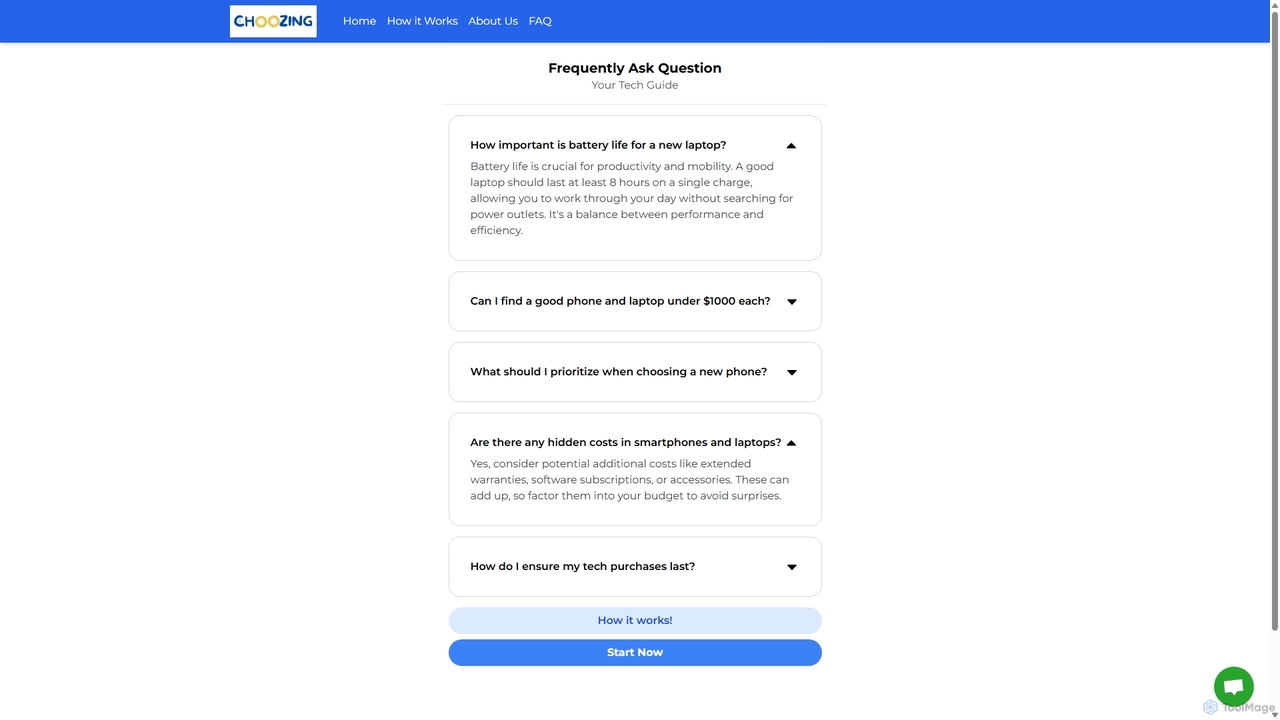 Choozing - FAQ for Choozing