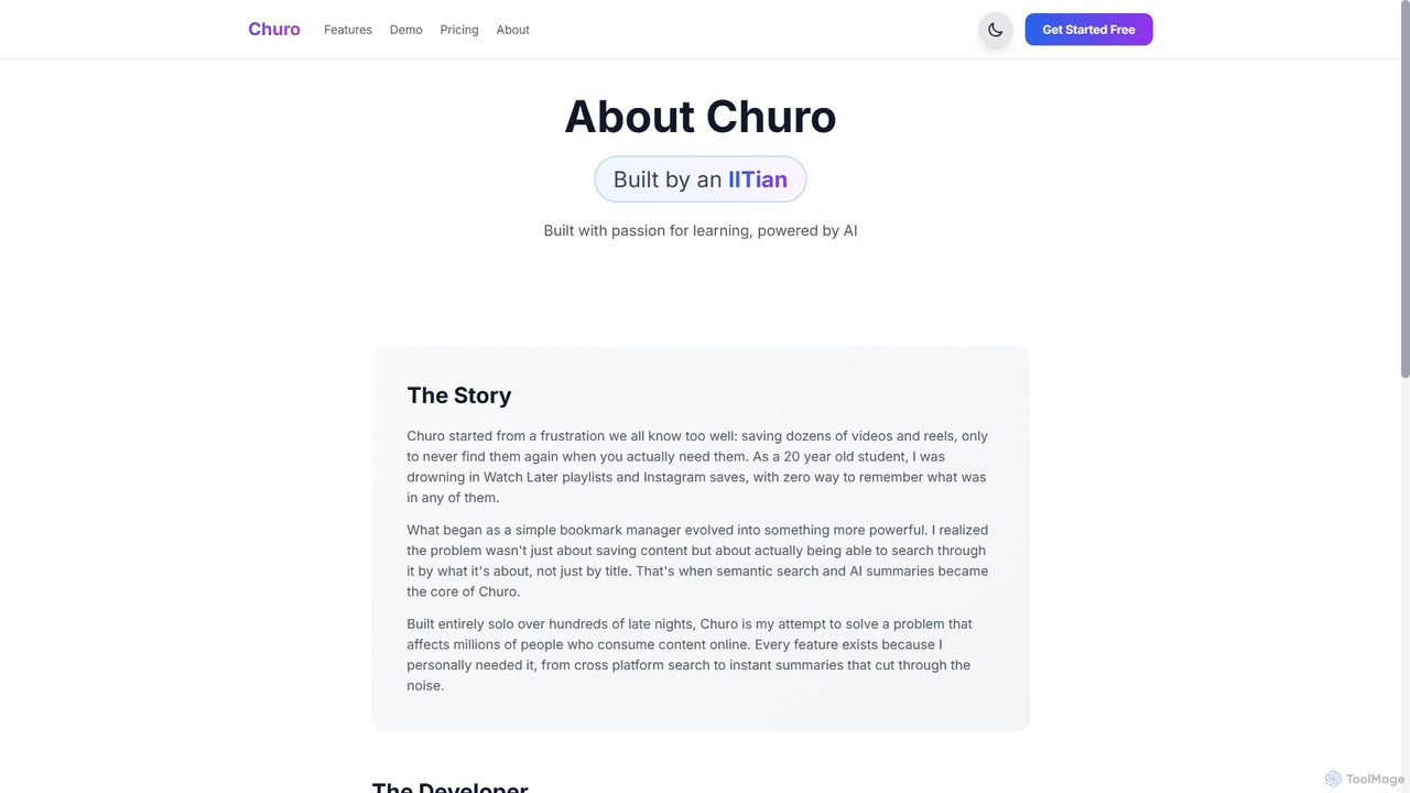 Churo - AI YouTube Video Summarizer | Free Instant Summaries for Churo