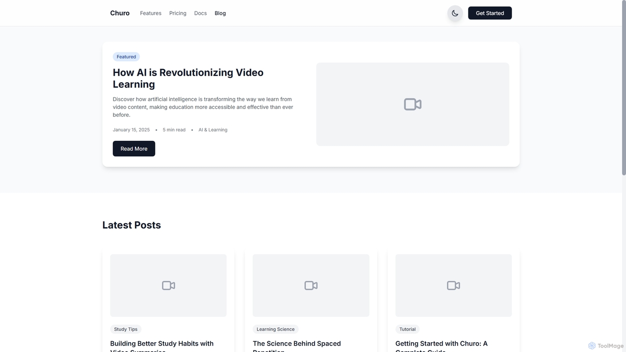 Churo - AI YouTube Video Summarizer | Free Instant Summaries for Churo