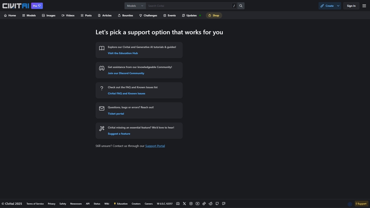 Civitai Support | Get help with Civitai for Civitai