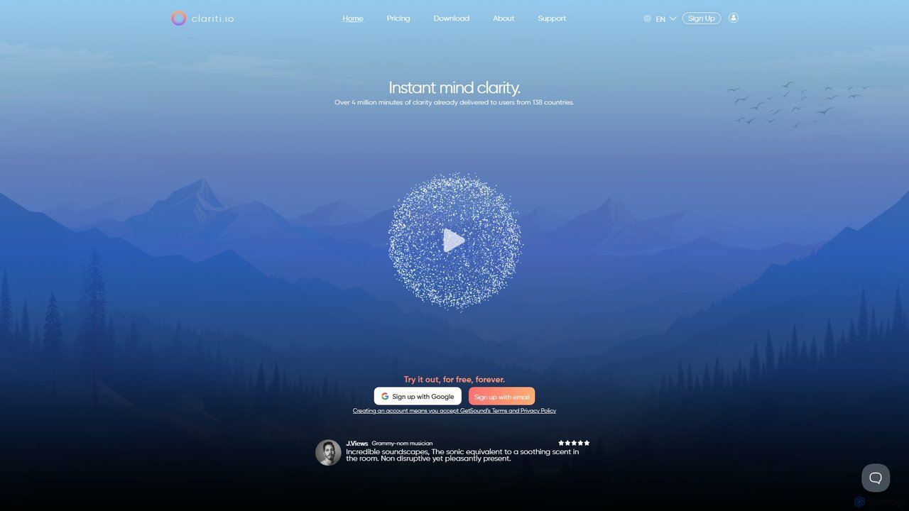Clariti.io - Instant mind clarity with personalized soundscapes. for Clariti