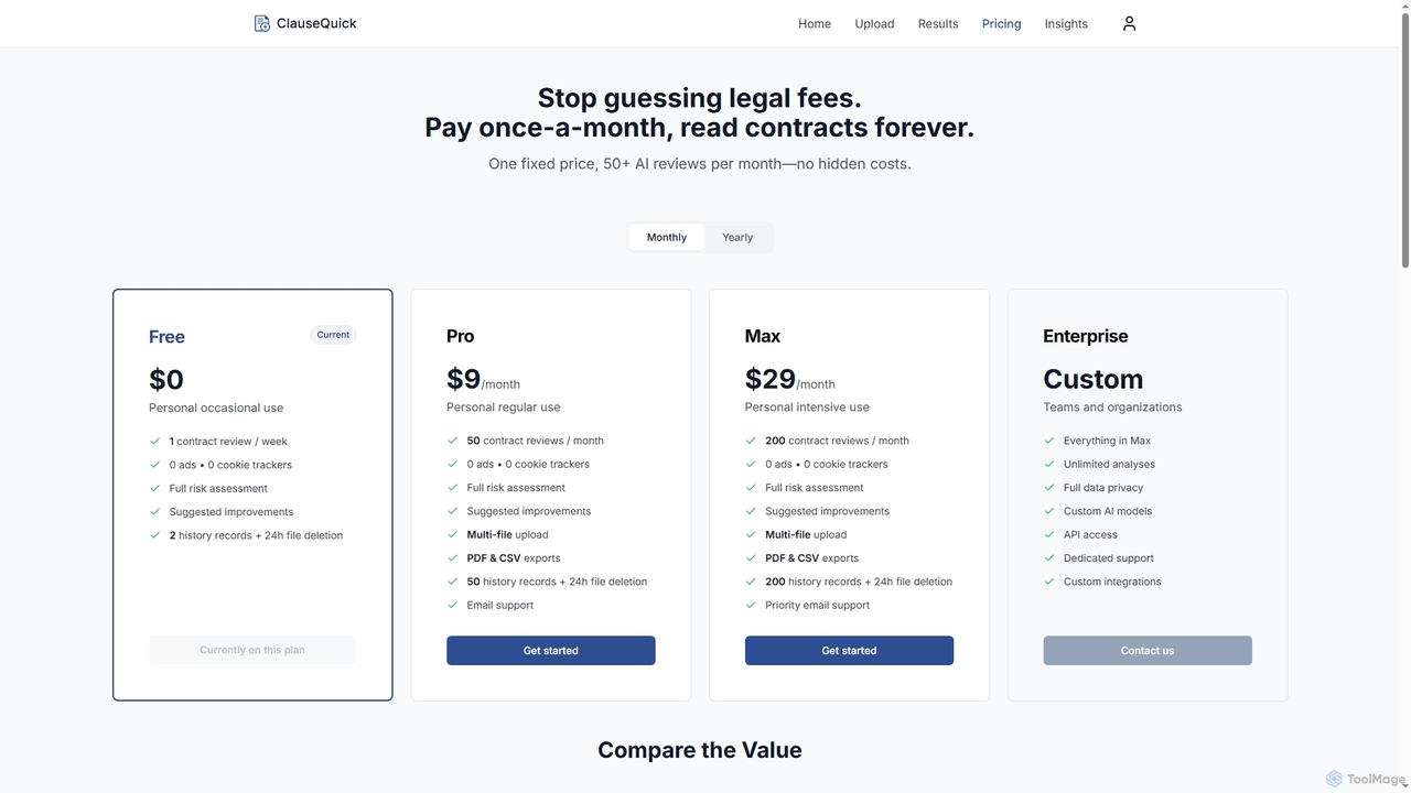 ClauseQuick - AI Contract Analysis | Understand Any Contract in 30 Seconds for ClauseQuick