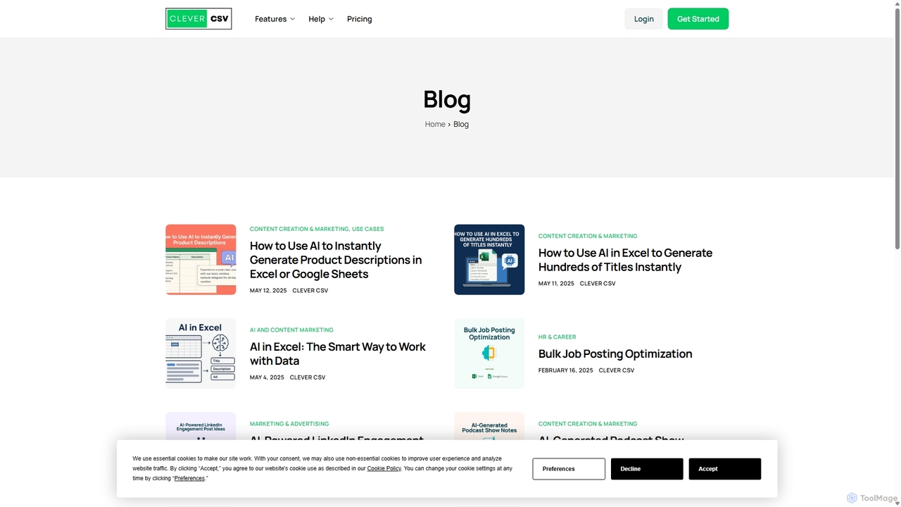 Blog | Clever CSV Insights on AI for Sheets, Excel & WordPress for CleverCSV