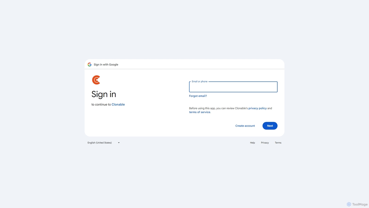 Sign in - Google Accounts for Clonable