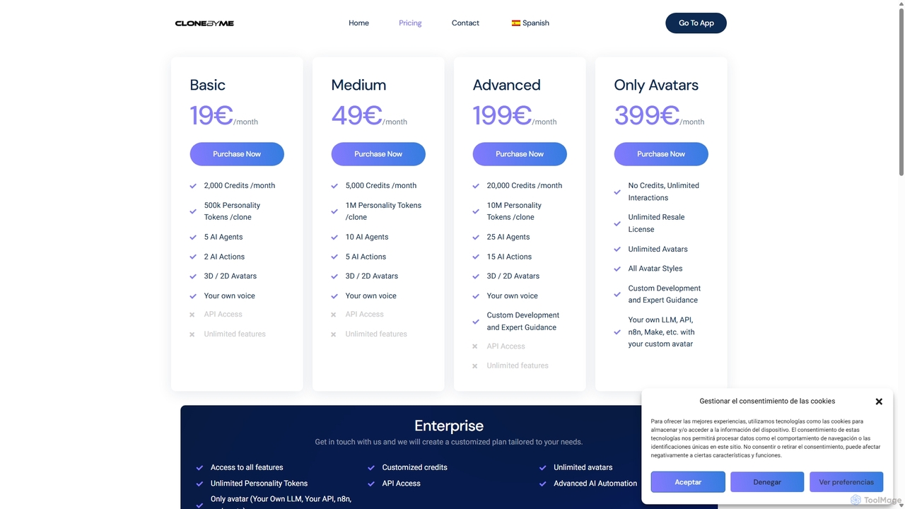 Pricing - CloneByMe for CloneByMe