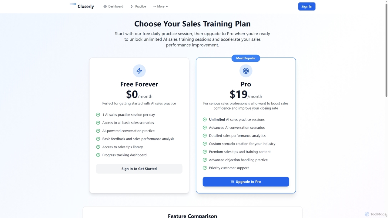 Closerly - AI Sales Training Platform for Closerly