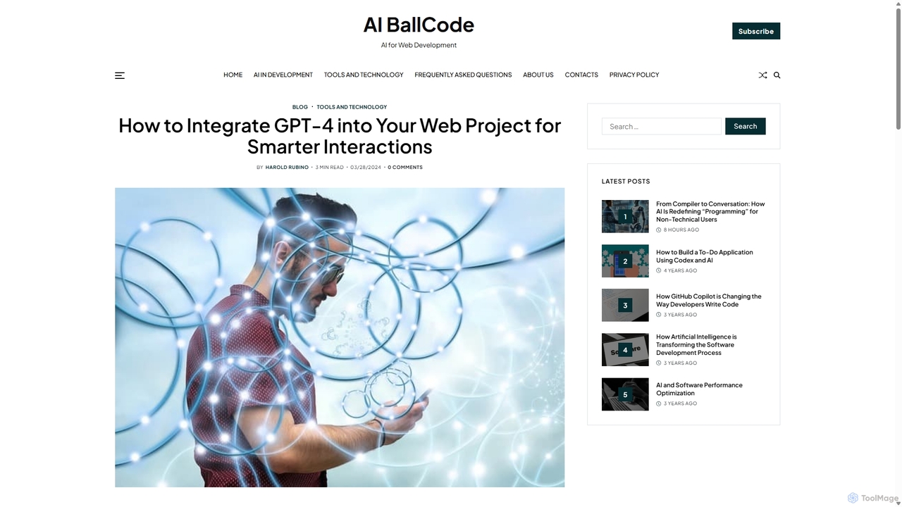 How to Integrate GPT-4 into Your Web Project for Smarter Interactions - AI BallCode for Codeball