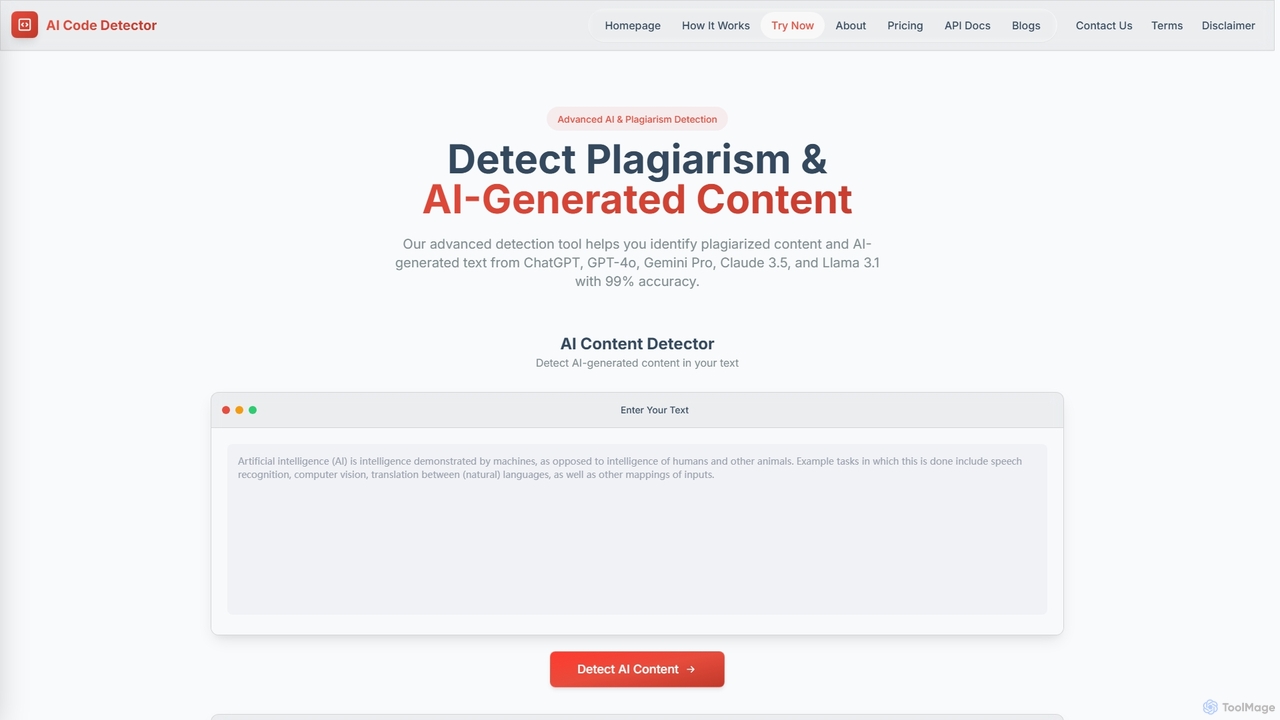 AI Text Detector - Identify AI-Generated Content & Plagiarism for Codedetector