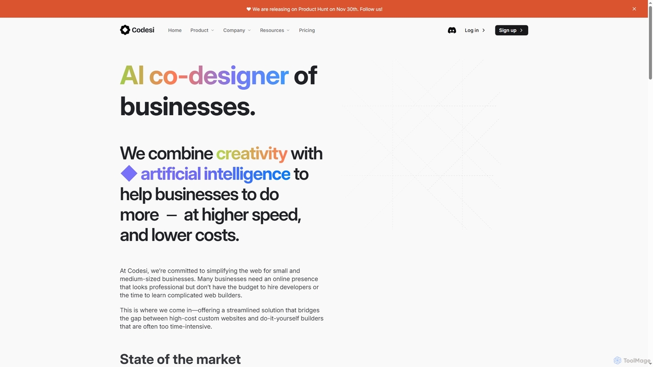 About Codesi - Revolutionizing Website Building with AI for Codesi