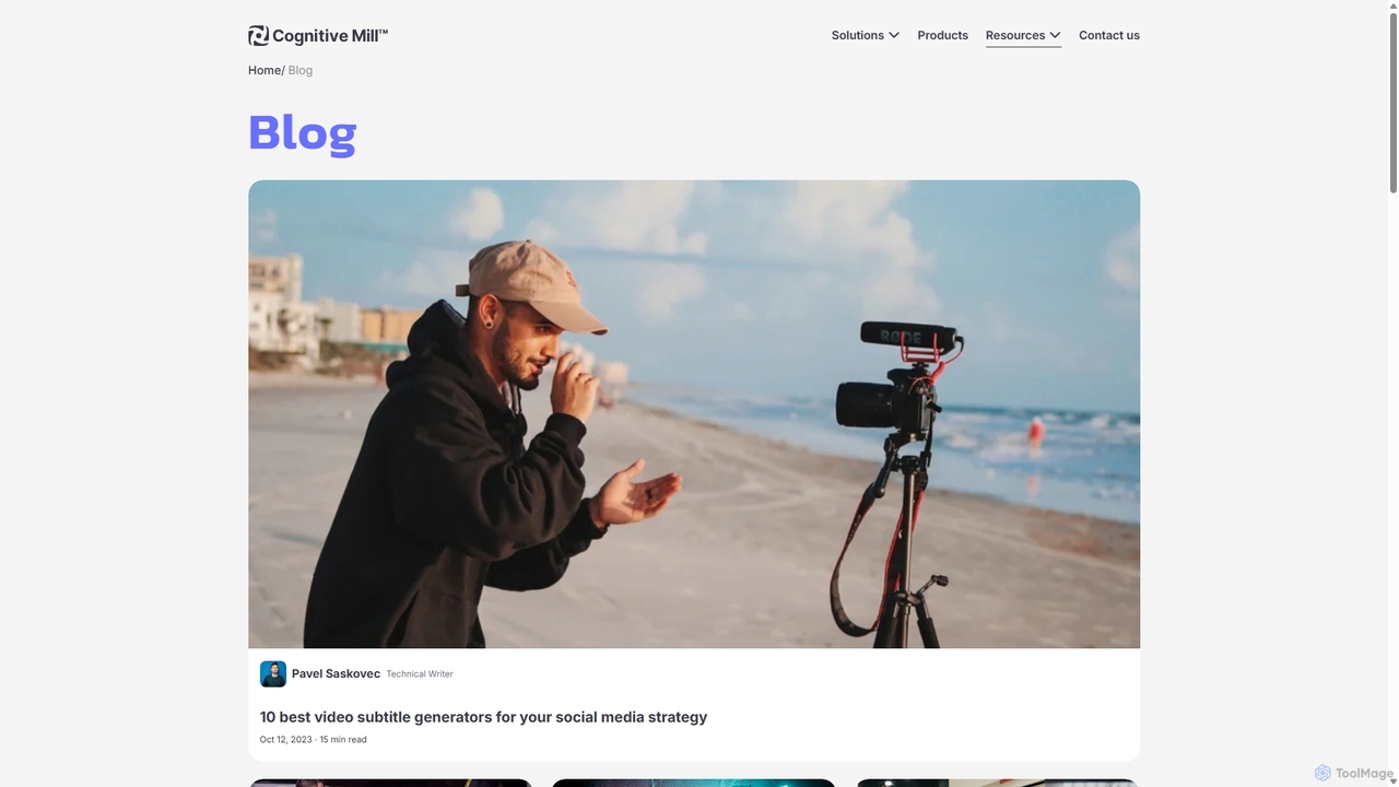 The blog about Cognitive Mill. Overviews and ideas. for CognitiveMill