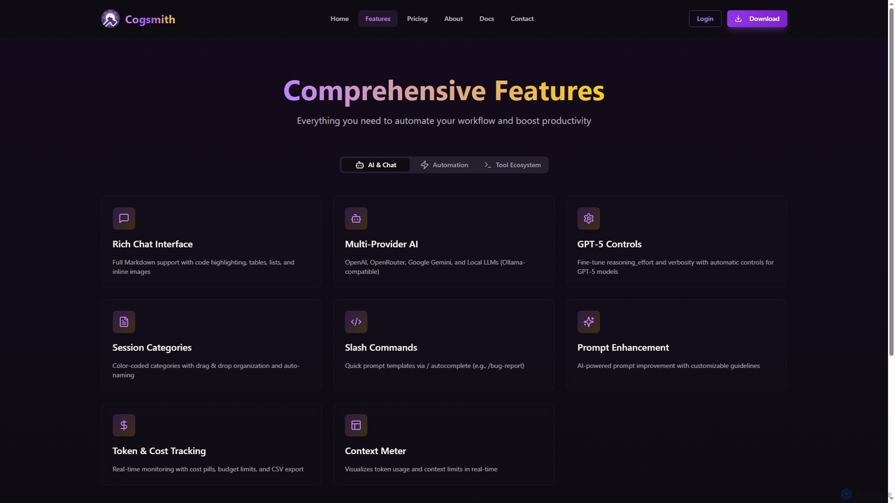 Cogsmith - AI Desktop Assistant for Web & Tools for Cogsmith