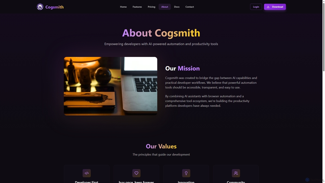 Cogsmith - AI Desktop Assistant for Web & Tools for Cogsmith