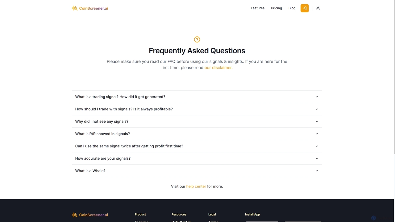 Frequently Asked Questions | CoinScreener - AI crypto trading signals & insights for CoinScreener