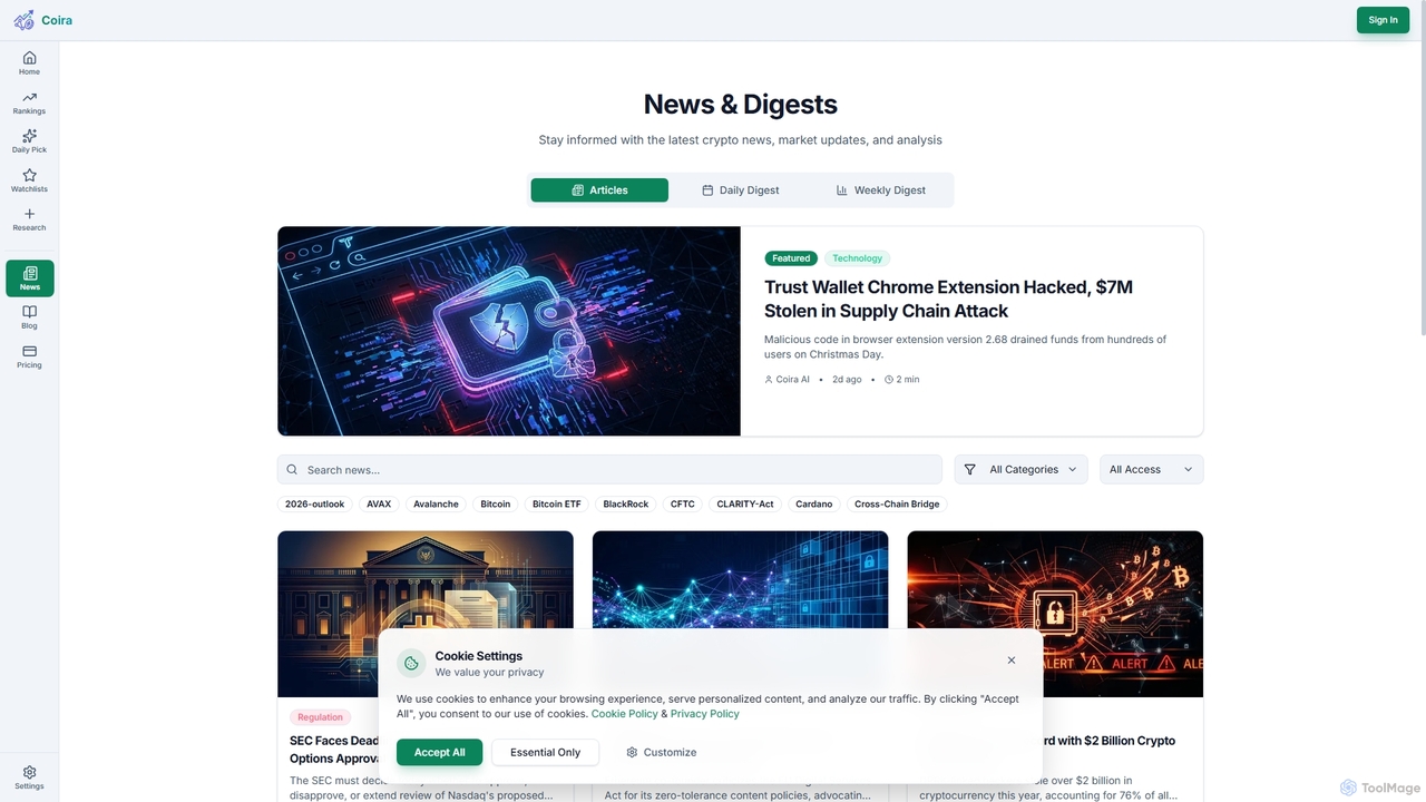 Crypto News & Market Digests | Coira | Coira for Coira