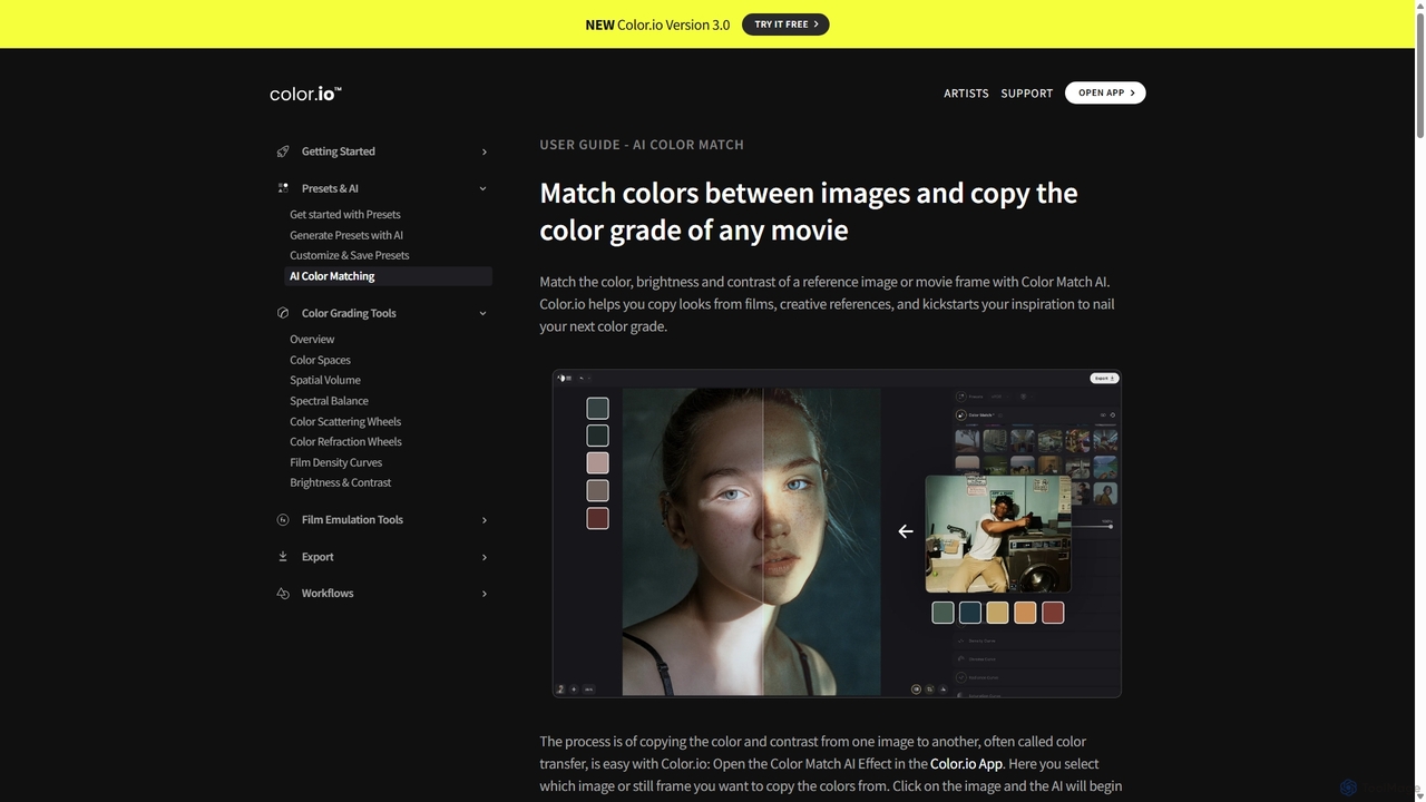 AI Color Match and Look Transfer | Color.io User Guide for Color.io