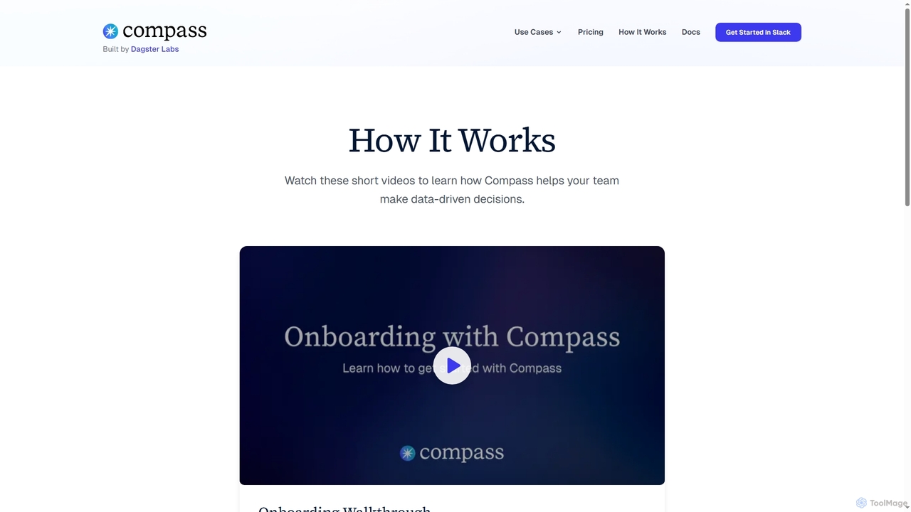 How It Works - Compass by Dagster Labs for Compass