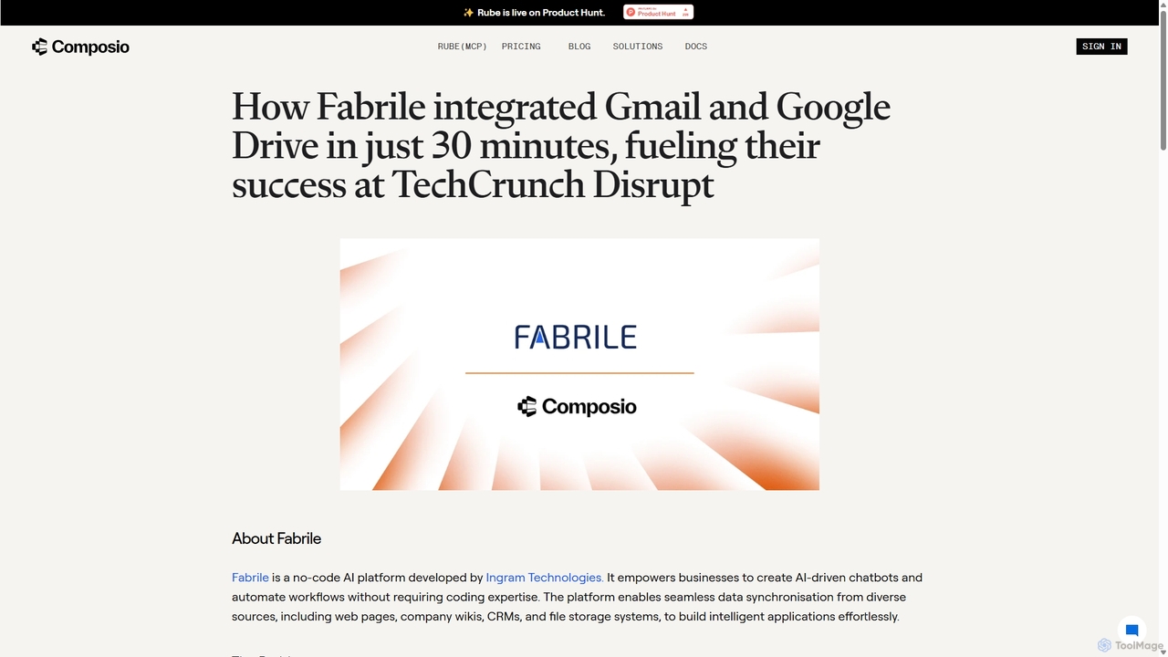 How Fabrile integrated Gmail and Google Drive in just 30 minutes, fueling their success at TechCrunch Disrupt - Composio - The Skill Layer of AI for Composio