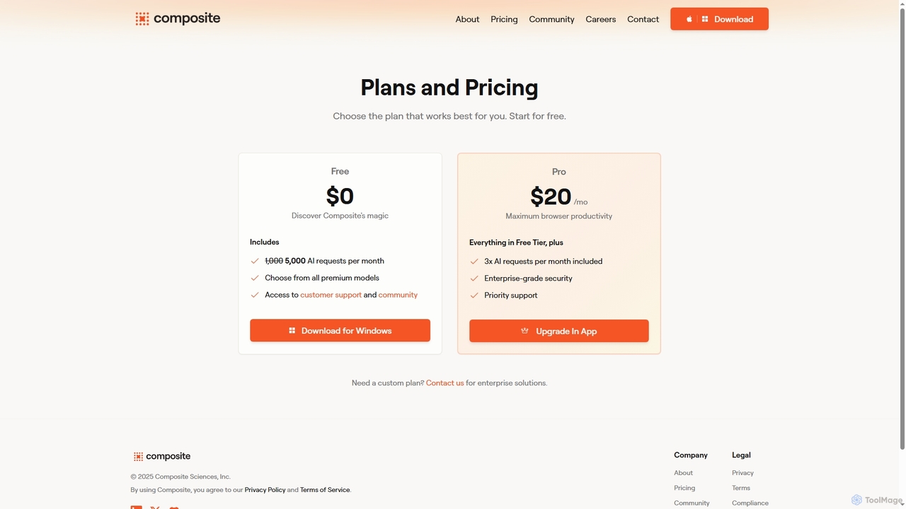 Pricing | Composite for Composite