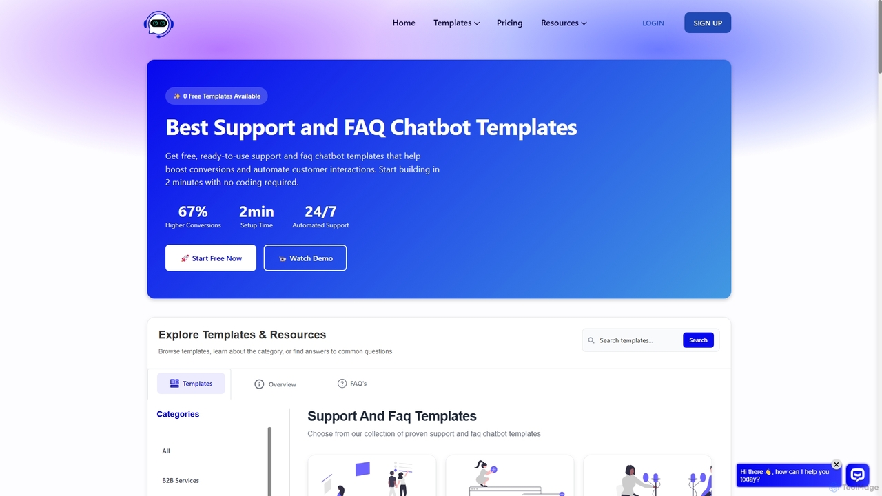 Support and FAQ Chatbot Templates | Free AI Automation | Conferbot for Conferbot