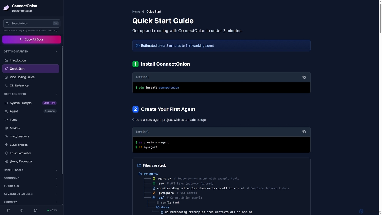 ConnectOnion - Best Agent Framework for Python | Connect Onion AI for ConnectOnion