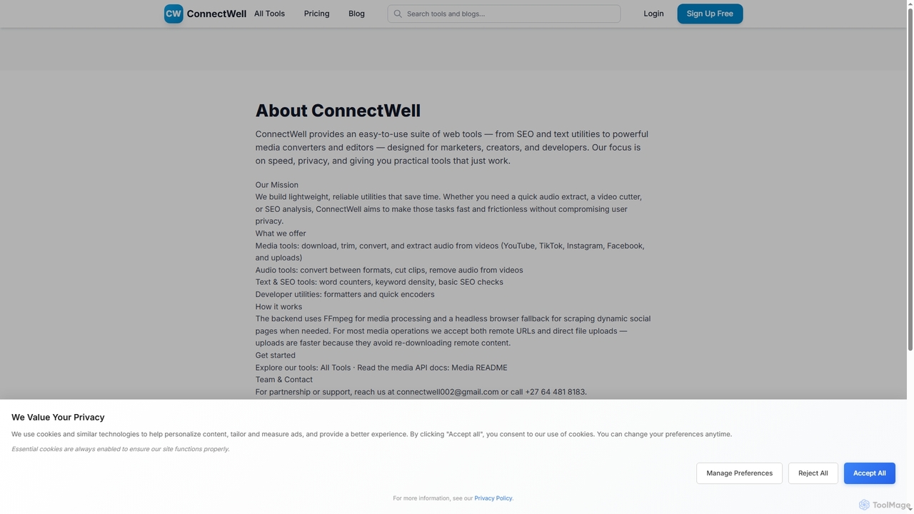 About ConnectWell for Connectwell