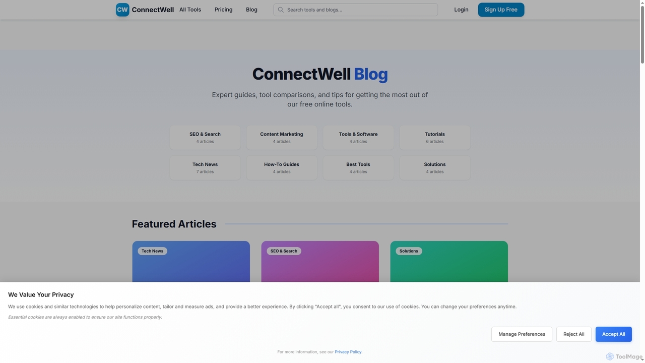 Blog - ConnectWell | Free Online Tools & Resources for Connectwell