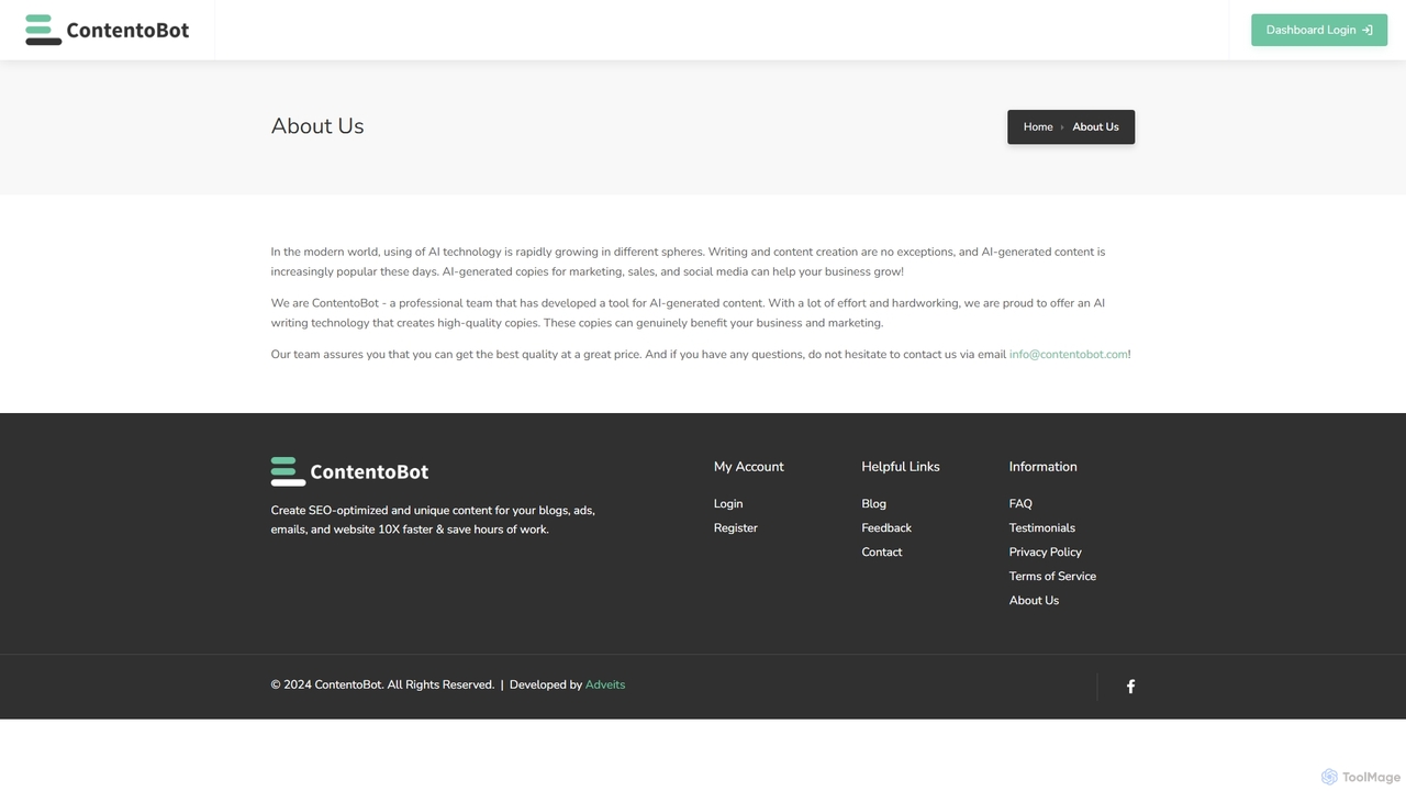 About Us - ContentoBot.com for ContentoBot