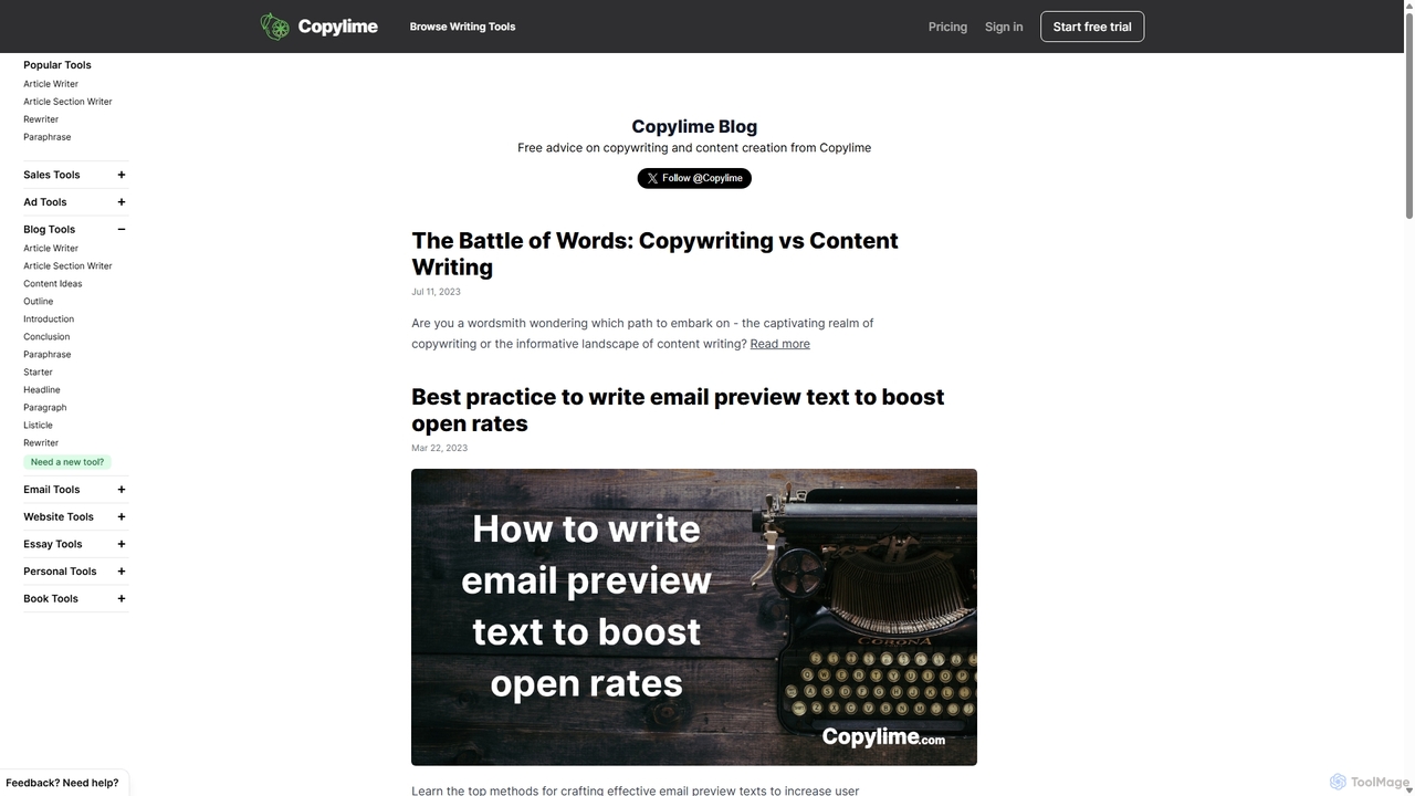 Free advice on copywriting and content creation • Copylime for Copylime