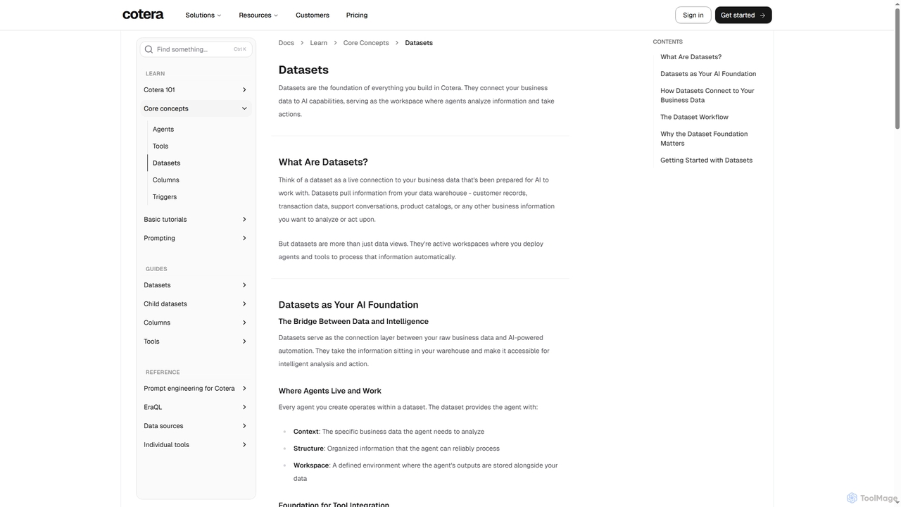 Datasets for Cotera